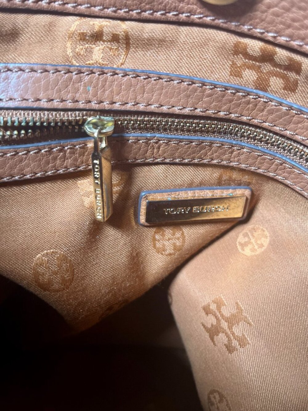 Tory Burch Kolbe Cognac Leather Swingpack Crossbody Bag - Picture 10 of 10